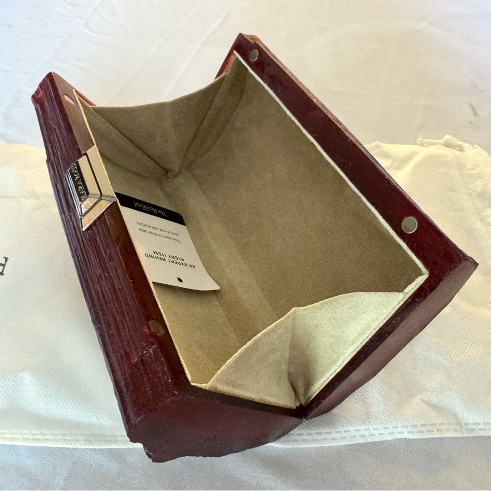 RARE Kara Ross Gemmo garnet red resin minaudiere / evening clutch - Picture 5 of 10